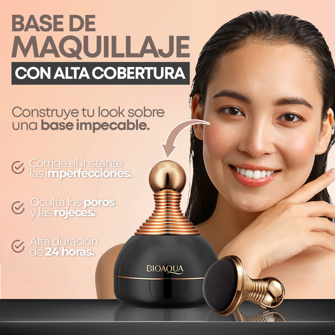 Base de alta cobertura cremosa BIOAQUA LUXURY ✨💁♀️ - Dile Adiós al Envejecimiento prematuro y luce hermosa y sin imperfecciones