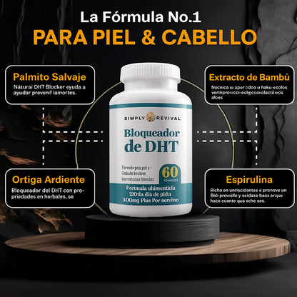 DHT BLOCKER - DETIENE LA CAIDA DEL CABELLO, FORTALECE Y AUMENTA EL CRECIMIENTO SALUDABLE