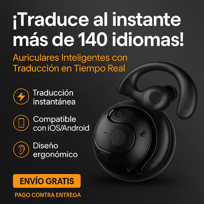Audífonos traductores - Comunicarte con personas de otros países nunca fue tan fácil Mas de 144 Idiomas en tiempo real