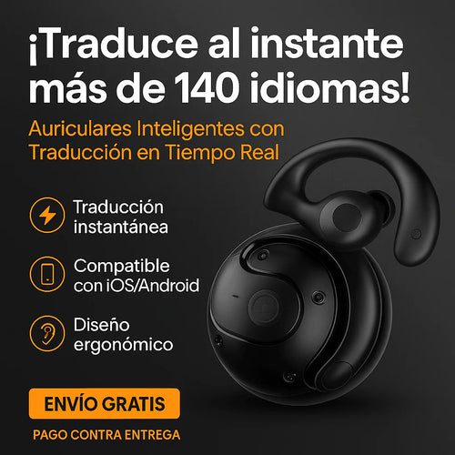 Audífonos traductores - Comunicarte con personas de otros países nunca fue tan fácil Mas de 144 Idiomas en tiempo real